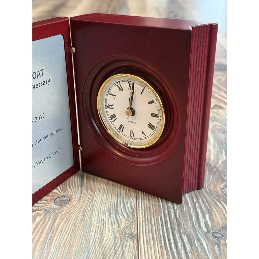 ShowBoat Atlantic City 25Th Anniversary Rosewood Folding Desk Clock
